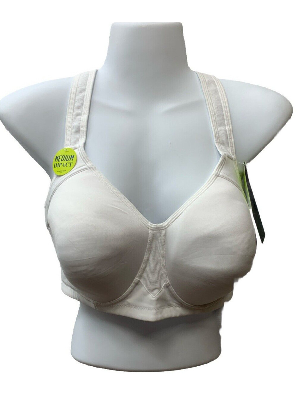 Vanity Fair 71500 Full Figure Wirefree Sports Bra Star White Size 42B Ultra-soft